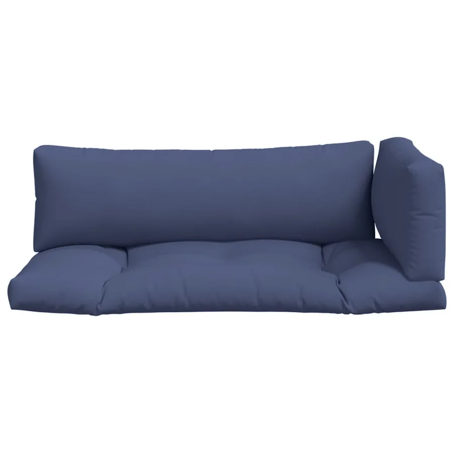 Coussins de palette lot de 3 bleu marine tissu oxford - 4