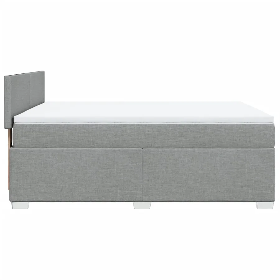 Sommier à lattes de lit avec matelas Gris clair 140x200cm Tissu - 11