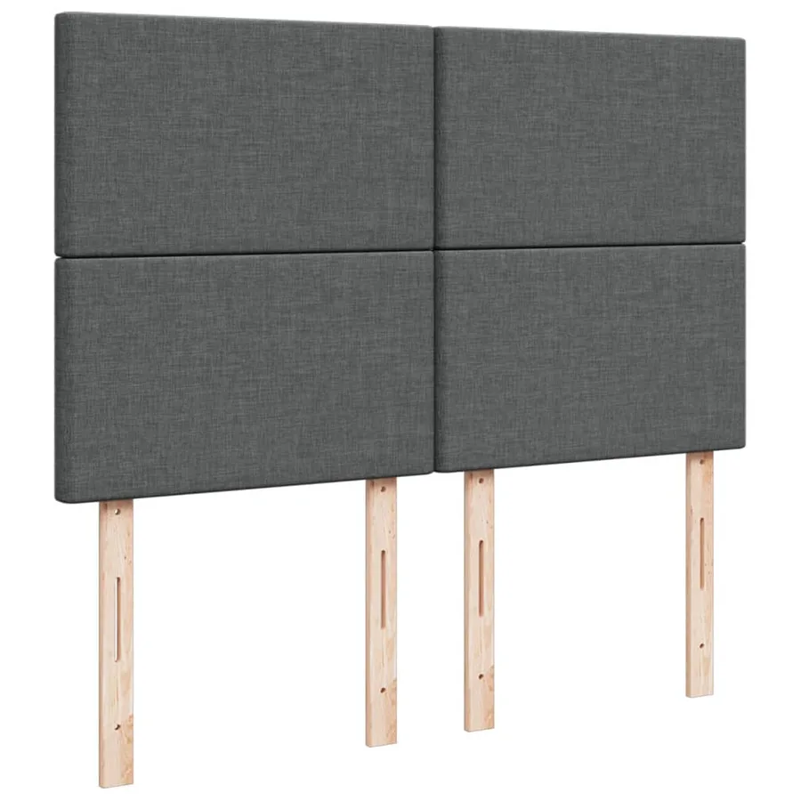 Sommier à lattes de lit avec matelas Gris foncé 140x200cm Tissu - 8