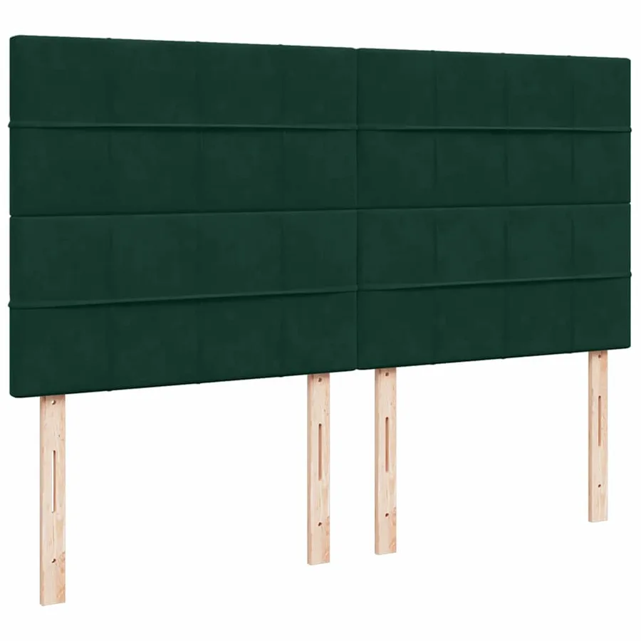 Sommier à lattes de lit et matelas Vert foncé 200x200cm Velours - 7