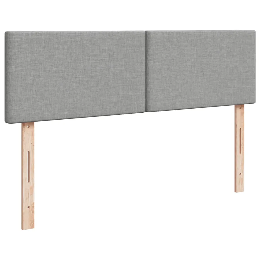 Sommier à lattes de lit avec matelas Gris clair 140x200cm Tissu - 7