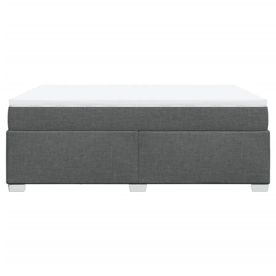 Sommier à lattes de lit avec matelas Gris foncé 140x200cm Tissu - 8