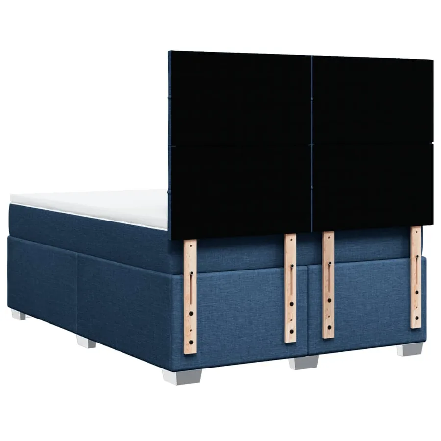 Sommier à lattes de lit avec matelas Bleu 140x190 cm Tissu - 10