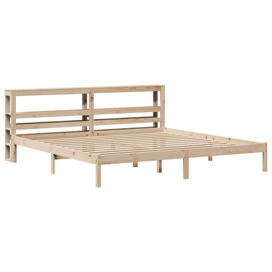 Cadre de lit sans matelas 200x200 cm bois massif de pin - 3