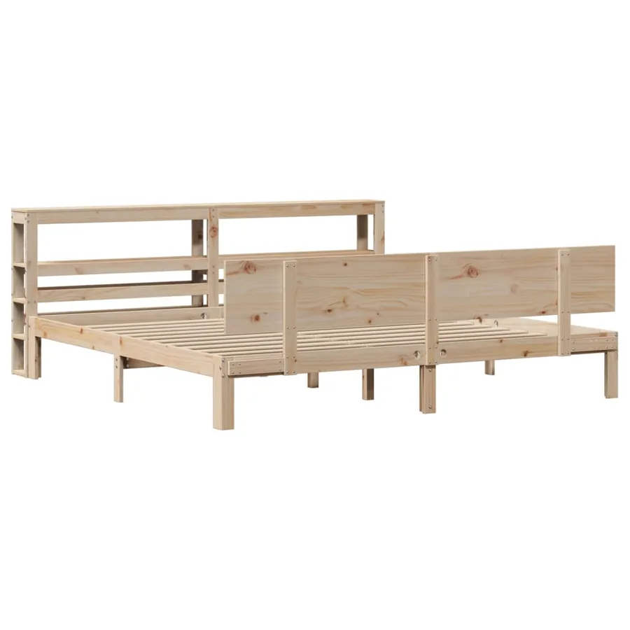 Cadre de lit avec tête de lit sans matelas 200x200 cm - 3