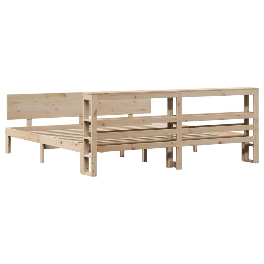 Cadre de lit avec tête de lit sans matelas 200x200 cm - 6