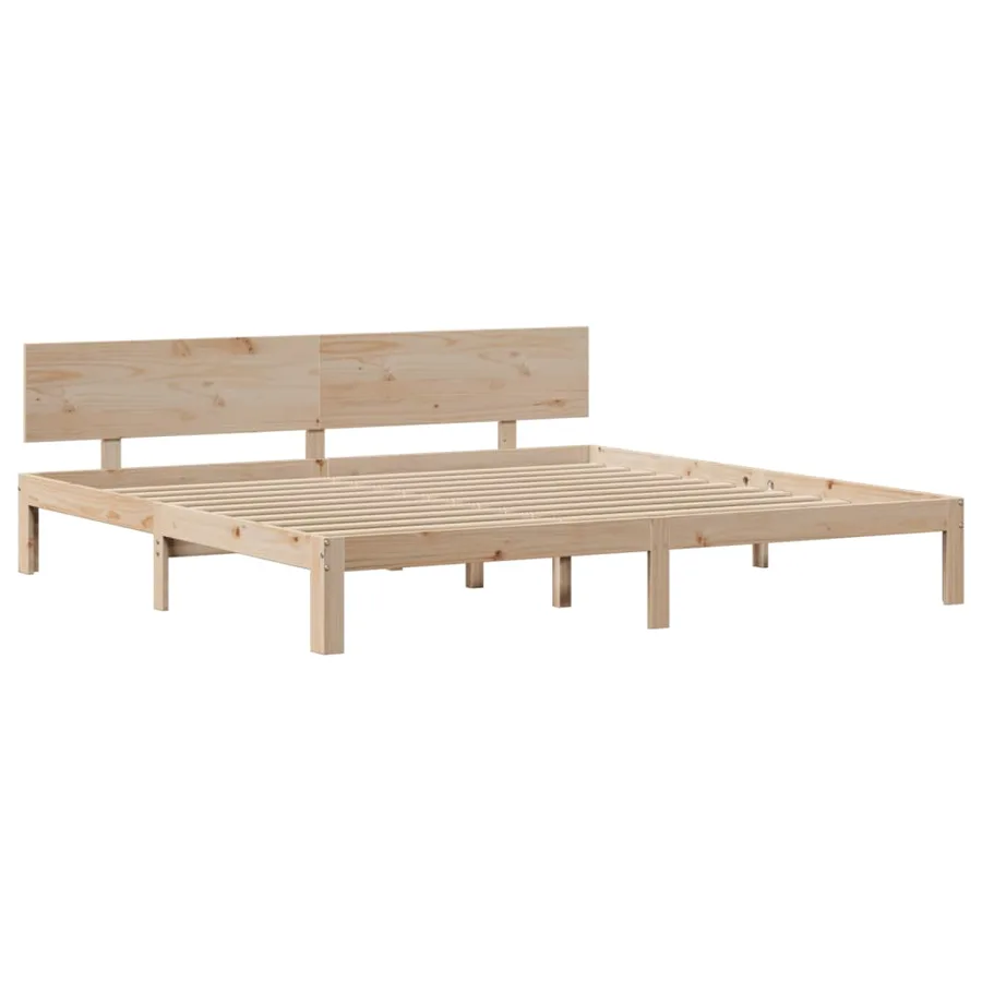 Cadre de lit avec tête de lit sans matelas 200x200 cm - 7