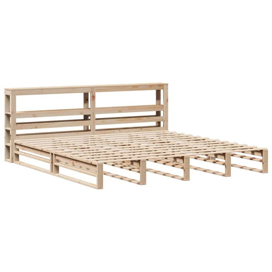 Cadre de lit sans matelas 200x200 cm bois massif de pin - 3
