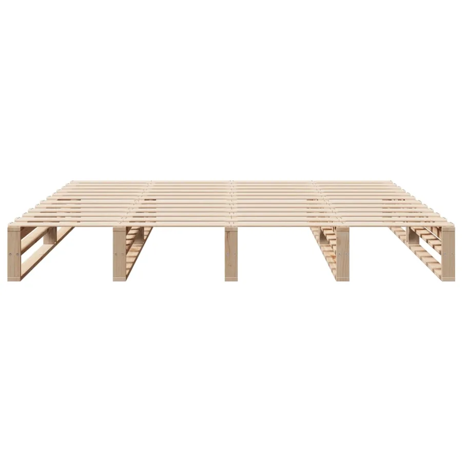 Cadre de lit sans matelas 200x200 cm bois massif de pin - 6