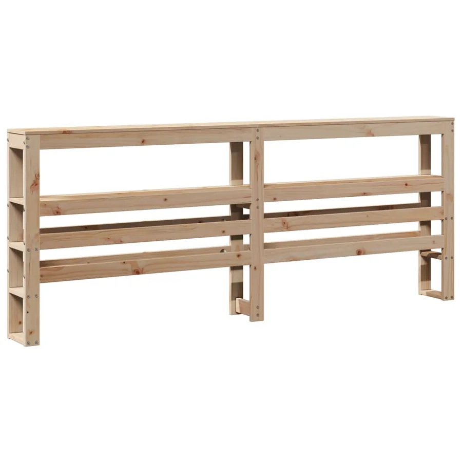 Cadre de lit sans matelas 200x200 cm bois massif de pin - 7