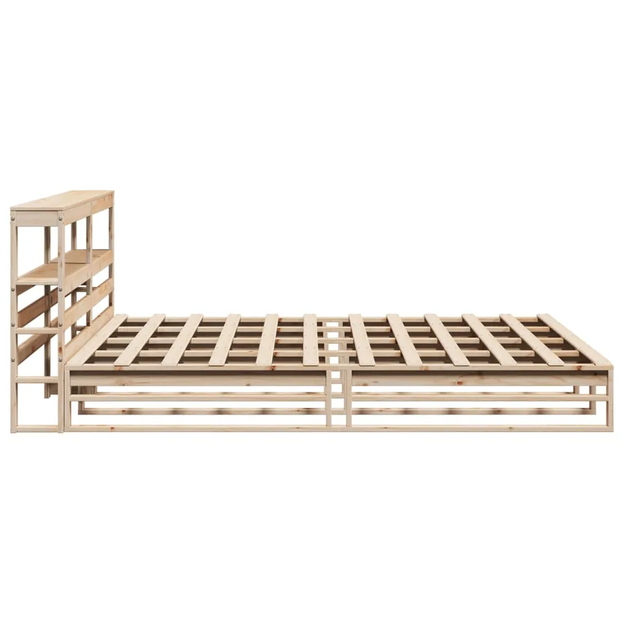 Cadre de lit sans matelas 200x200 cm bois massif de pin - 8