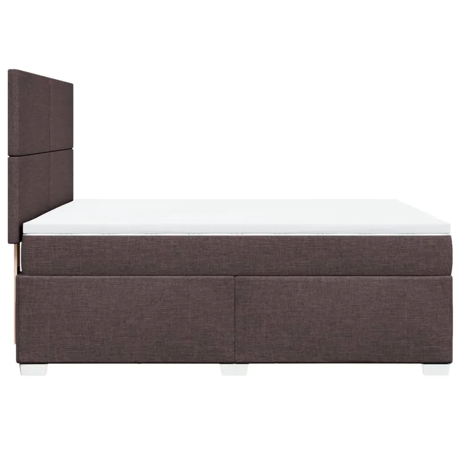 Sommier à lattes de lit avec matelas Marron foncé 140x200 cm - 9