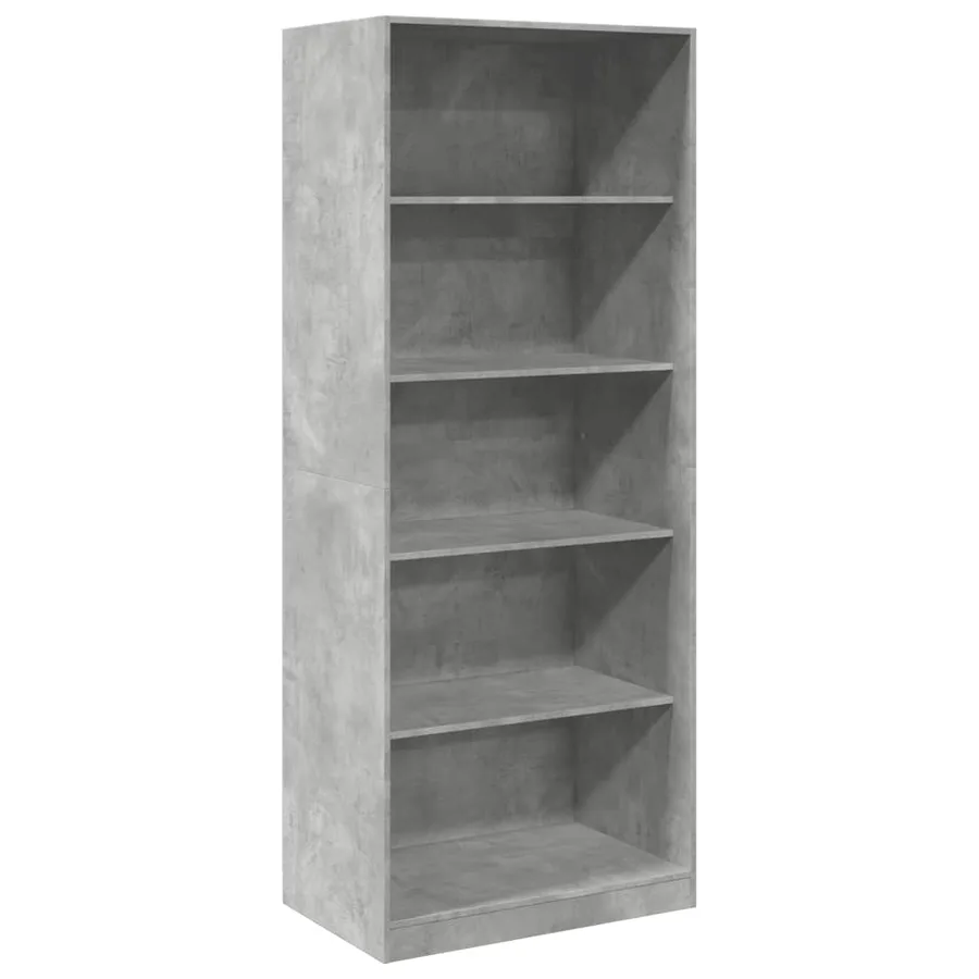 Garde-robe gris béton 80x50x200 cm bois d'ingénierie - 2