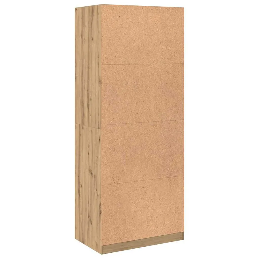 Garde-robe chêne artisanal 80x50x200 cm bois d'ingénierie - 6