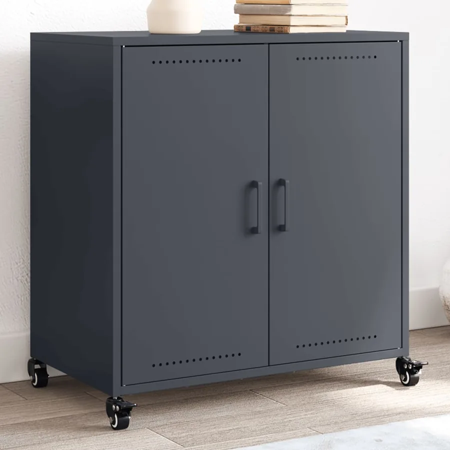Buffet anthracite 68x39x72 cm acier