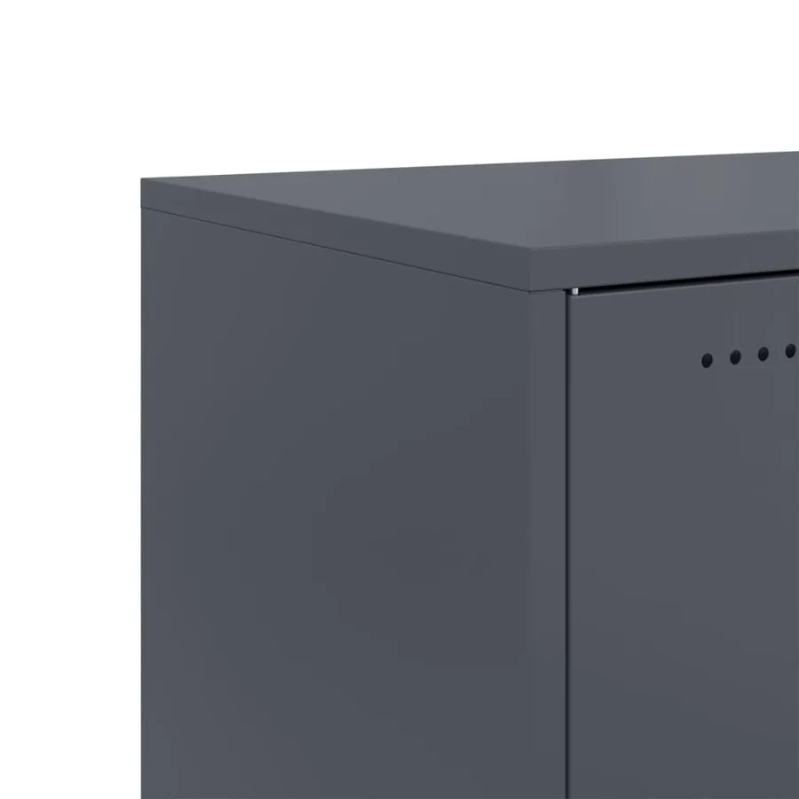 Buffet anthracite 68x39x72 cm acier - 10