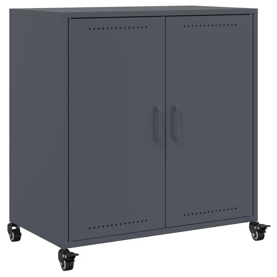Buffet anthracite 68x39x72 cm acier - 2