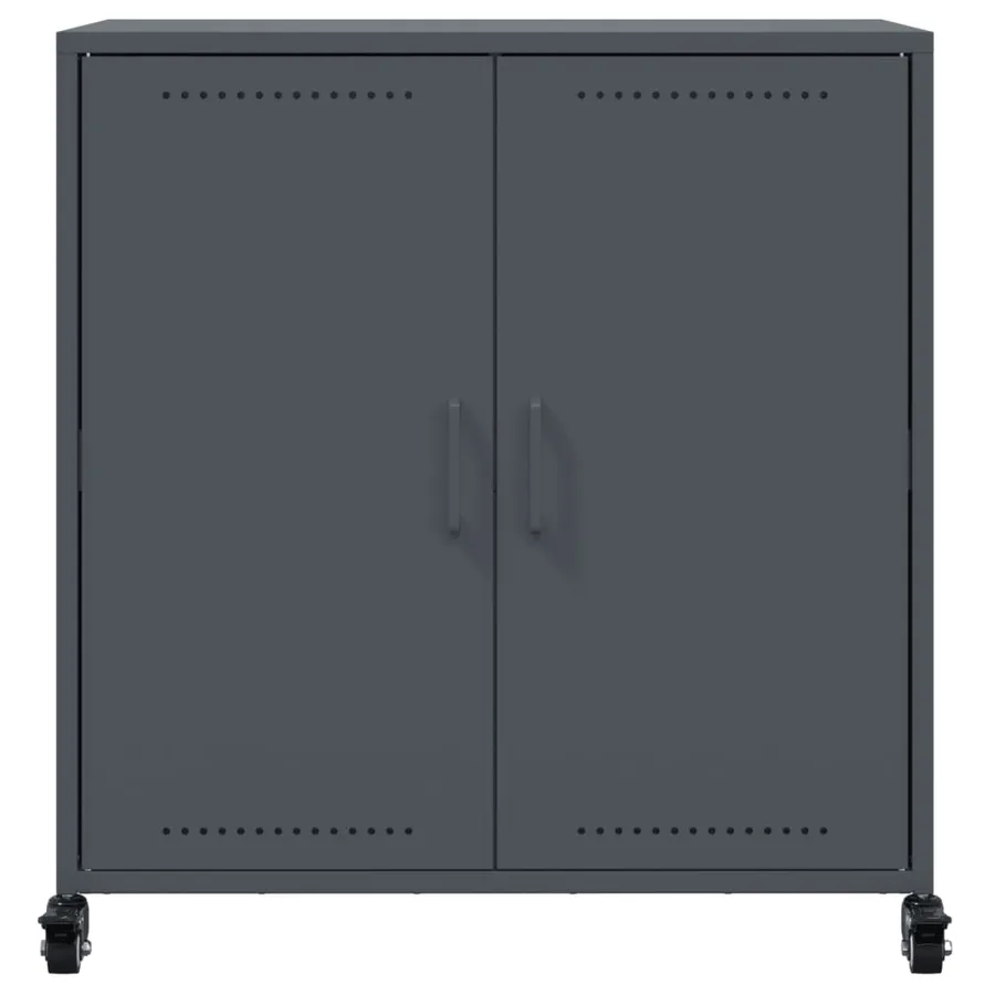 Buffet anthracite 68x39x72 cm acier - 6
