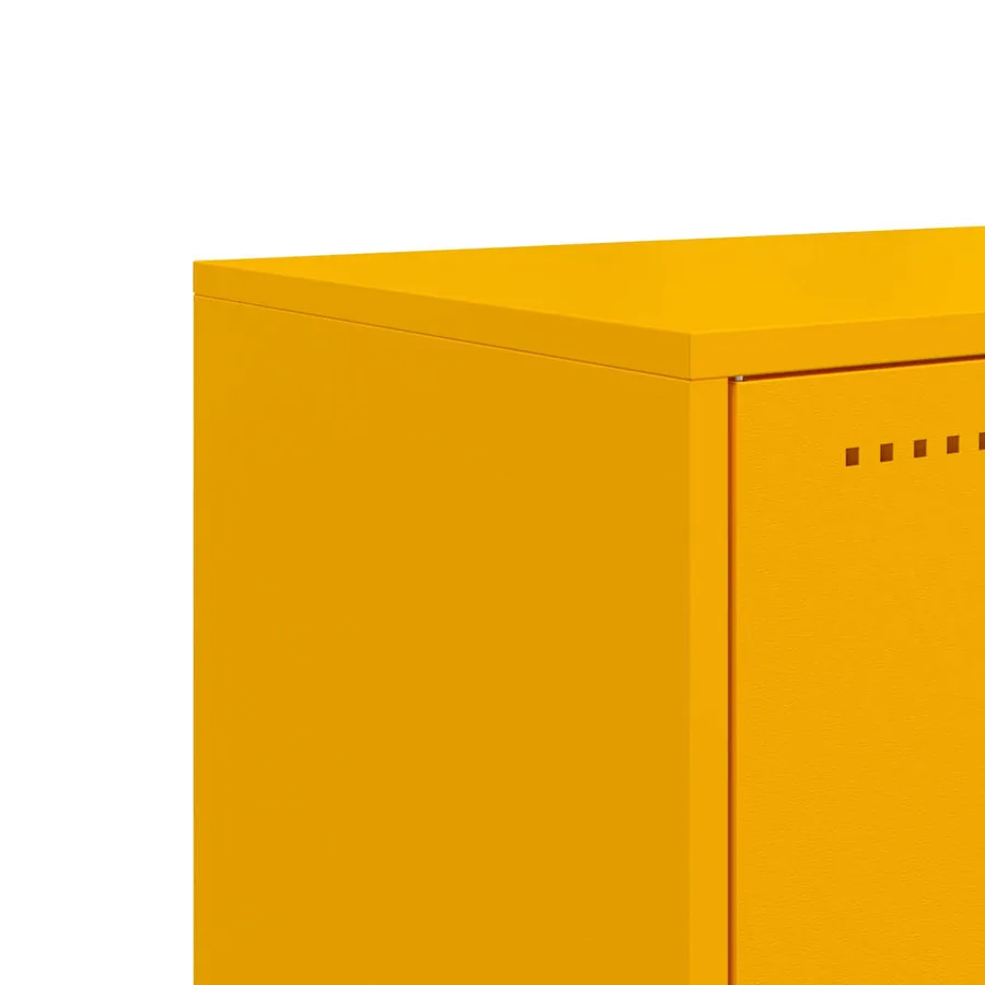 Meuble TV jaune moutarde 68,5x39x60,5 cm acier - 10
