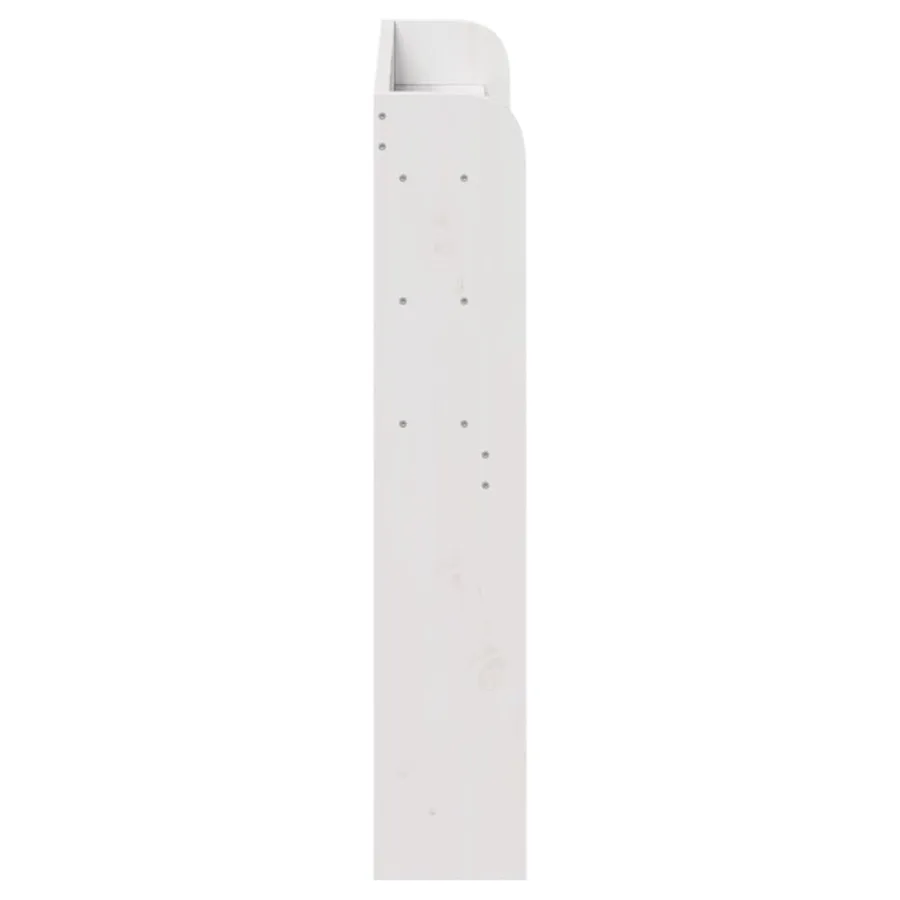 Tête de lit avec étagères blanc 100 cm bois massif de pin - 4