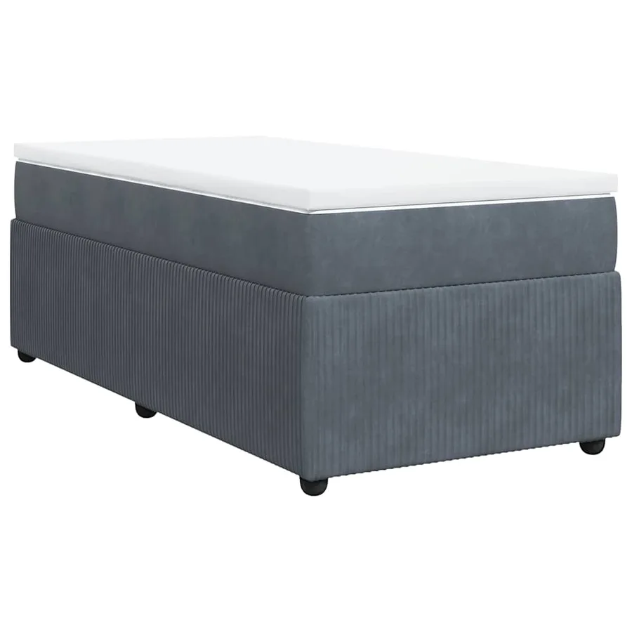 Sommier à lattes de lit avec matelas Gris foncé 100x200 cm - 2