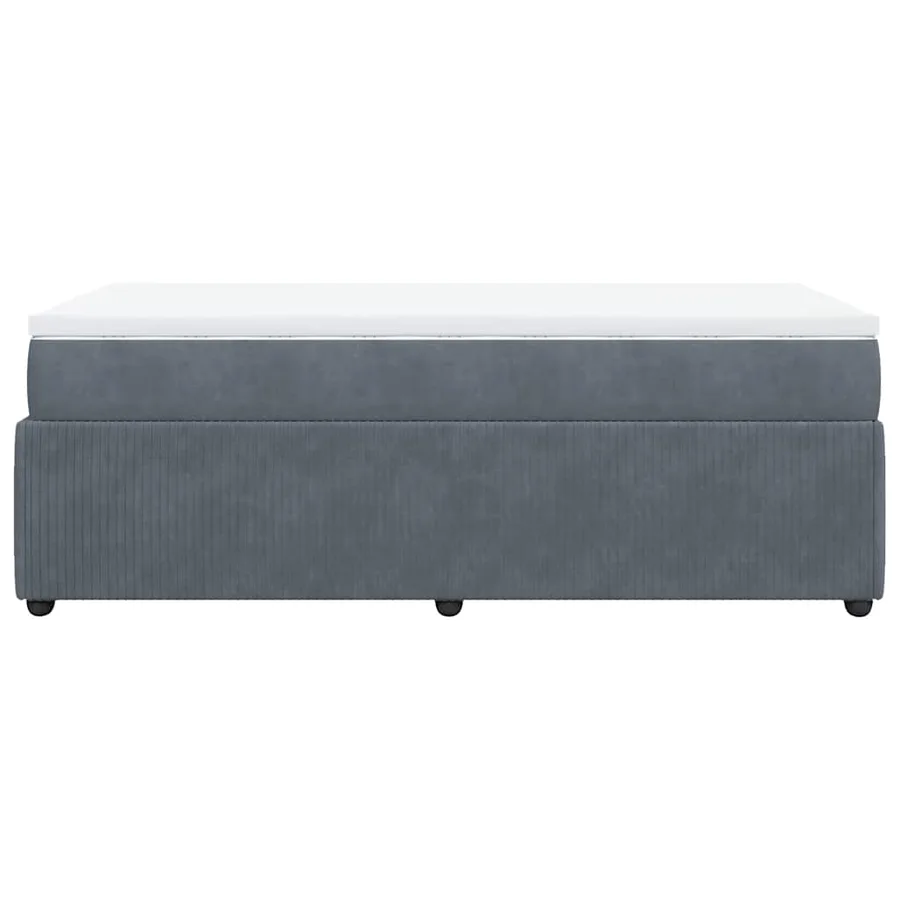 Sommier à lattes de lit avec matelas Gris foncé 100x200 cm - 8