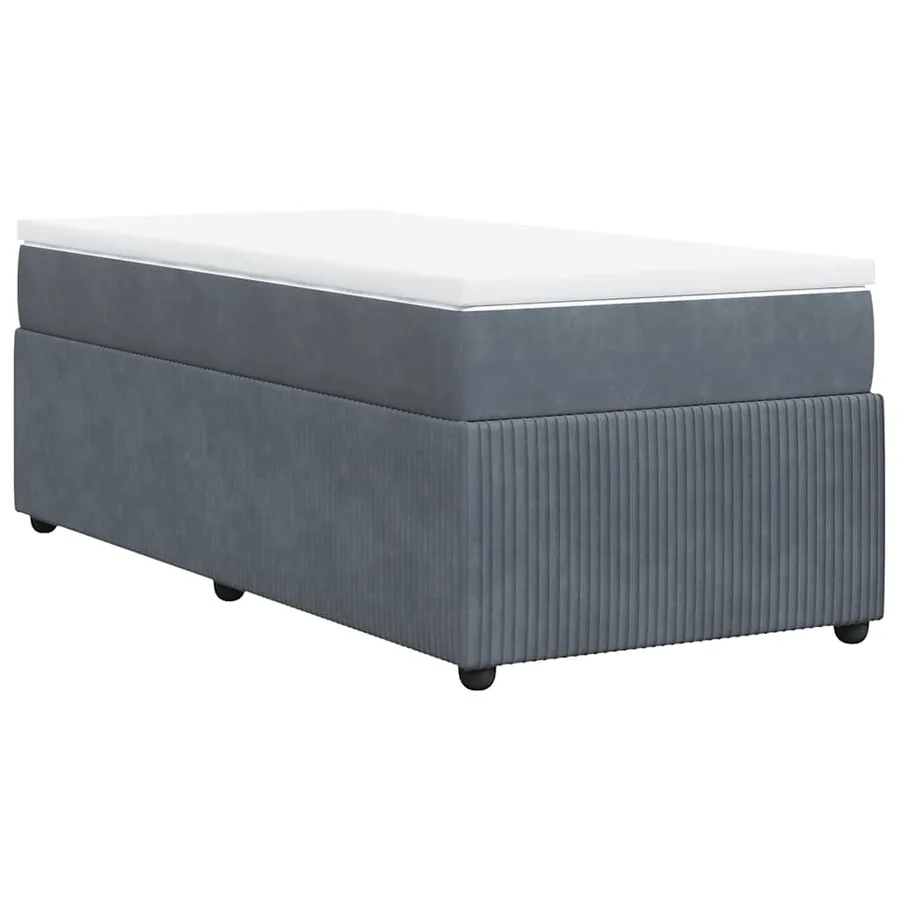 Sommier à lattes de lit avec matelas Gris foncé 100x200 cm - 9