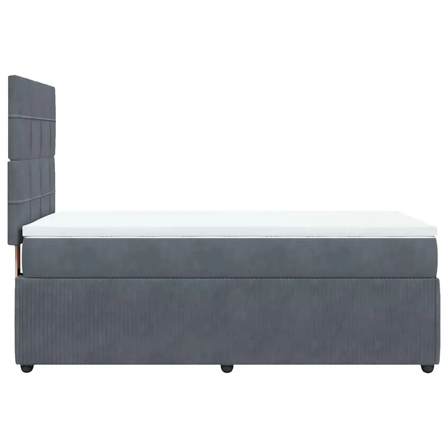 Sommier à lattes de lit avec matelas Gris foncé 100x200 cm - 7