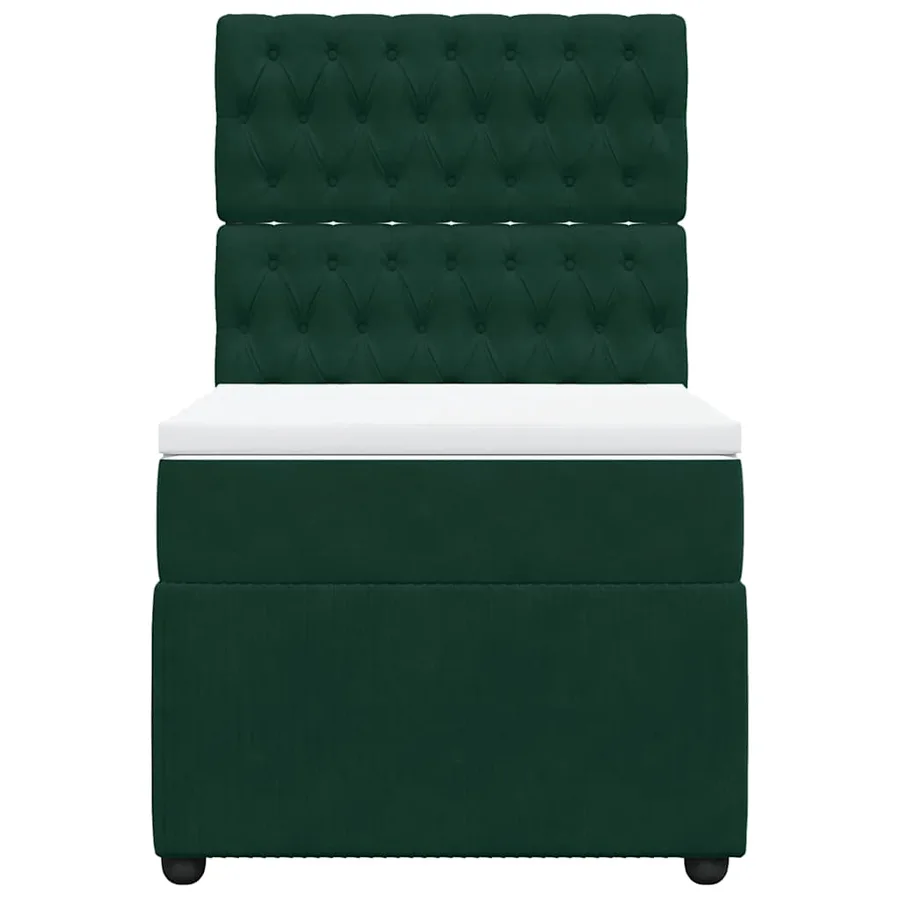 Sommier à lattes de lit avec matelas Vert foncé 100x200 cm - 4