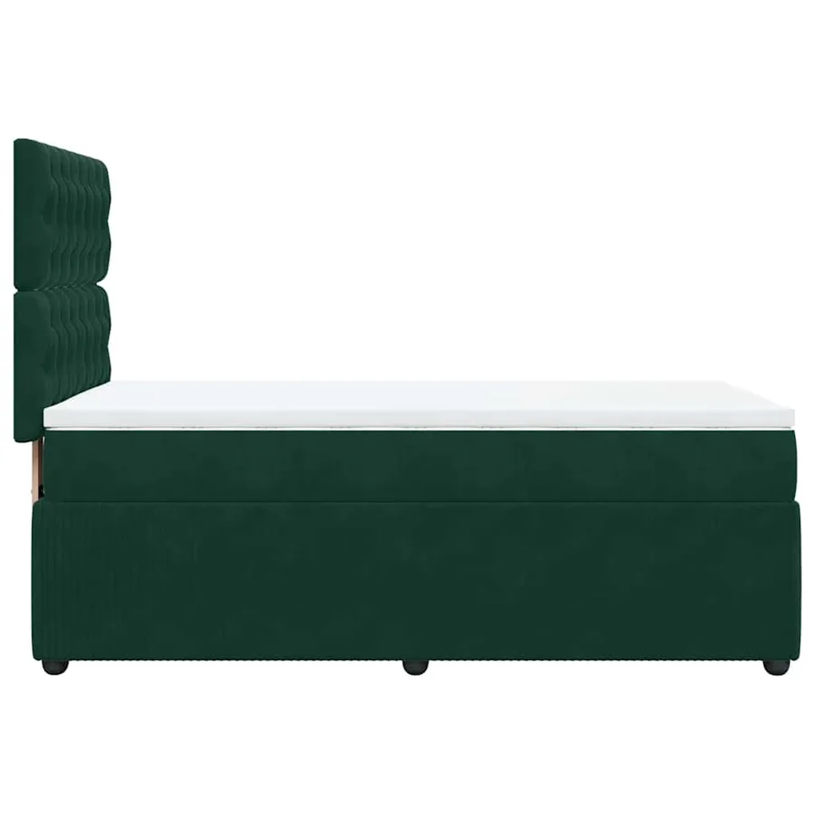Sommier à lattes de lit avec matelas Vert foncé 100x200 cm - 5