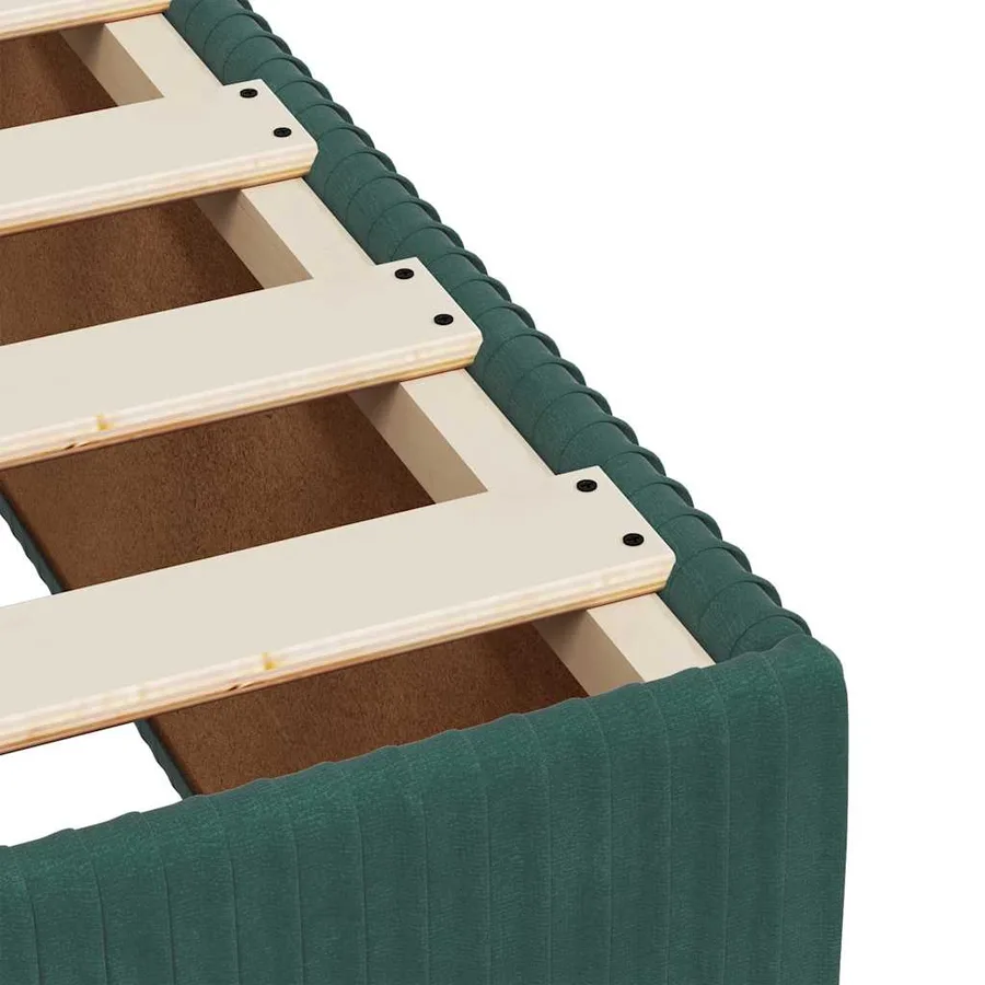 Sommier à lattes de lit avec matelas Vert foncé 100x200 cm - 11