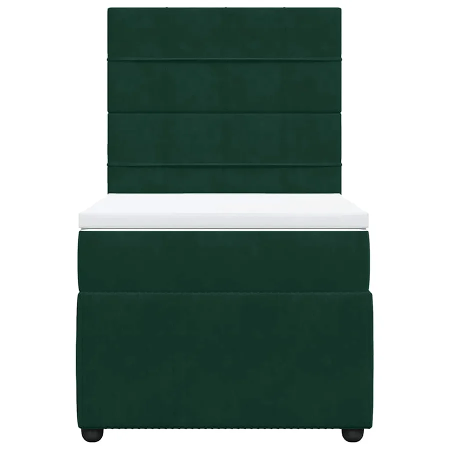 Sommier à lattes de lit avec matelas Vert foncé 100x200 cm - 4