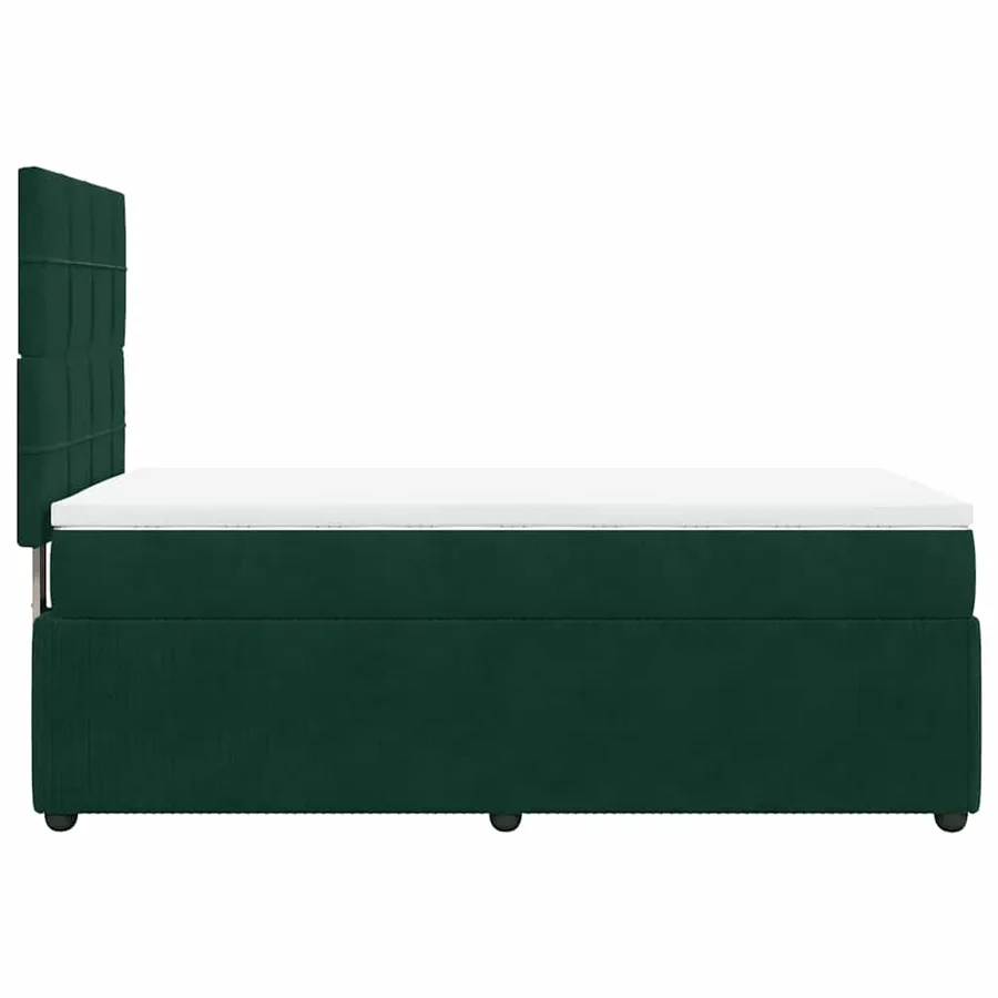 Sommier à lattes de lit avec matelas Vert foncé 100x200 cm - 5