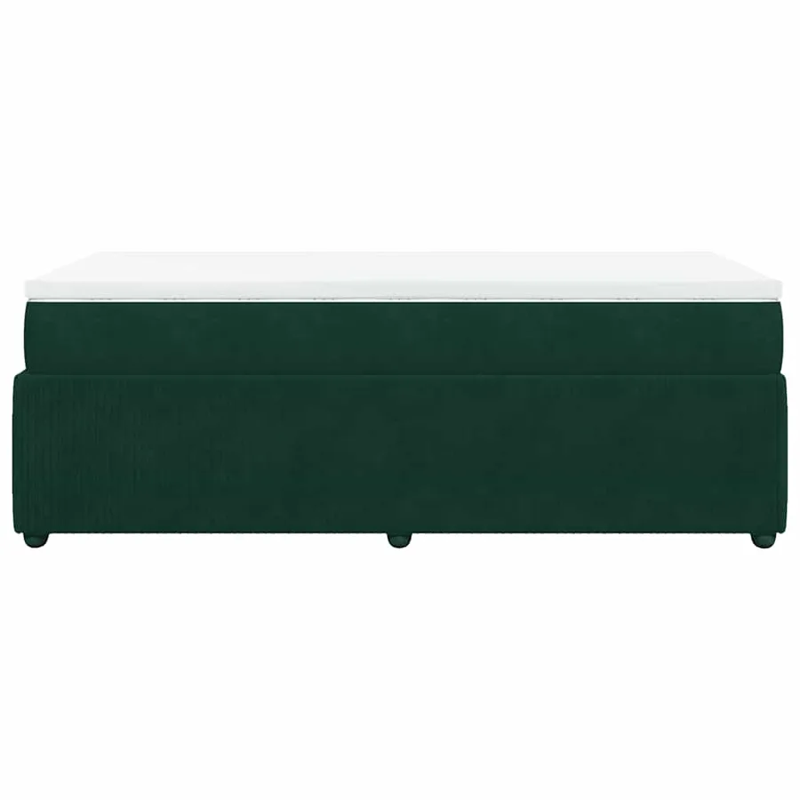 Sommier à lattes de lit avec matelas Vert foncé 100x200 cm - 8