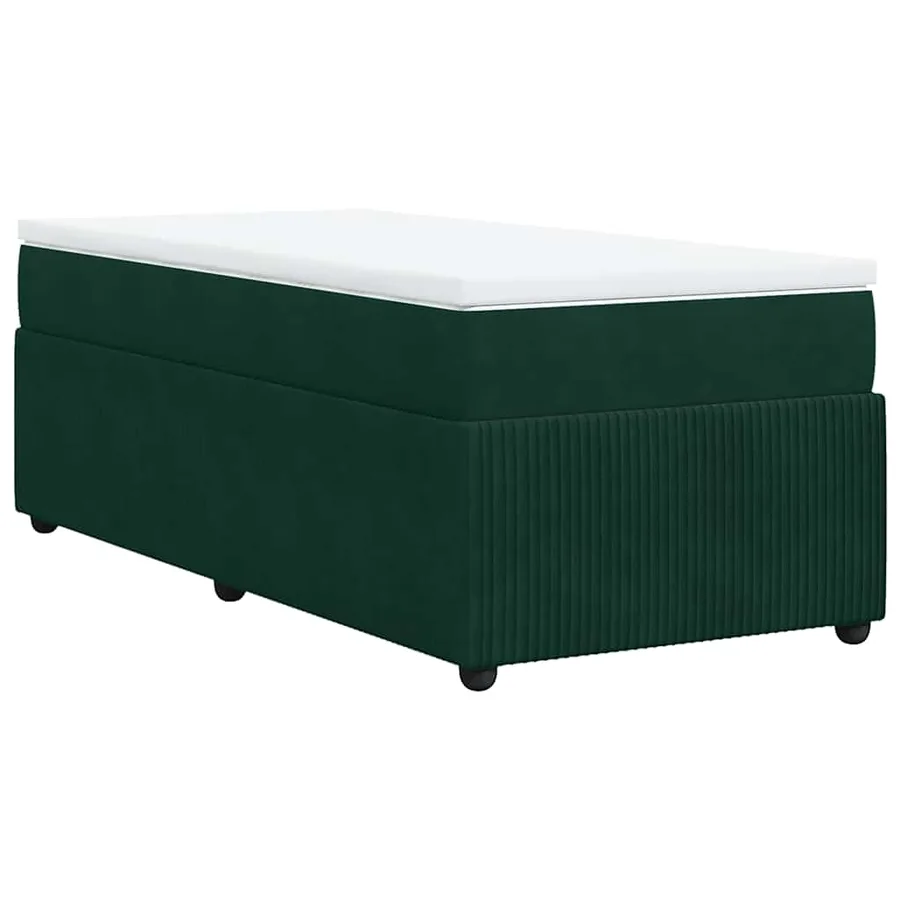 Sommier à lattes de lit avec matelas Vert foncé 100x200 cm - 9