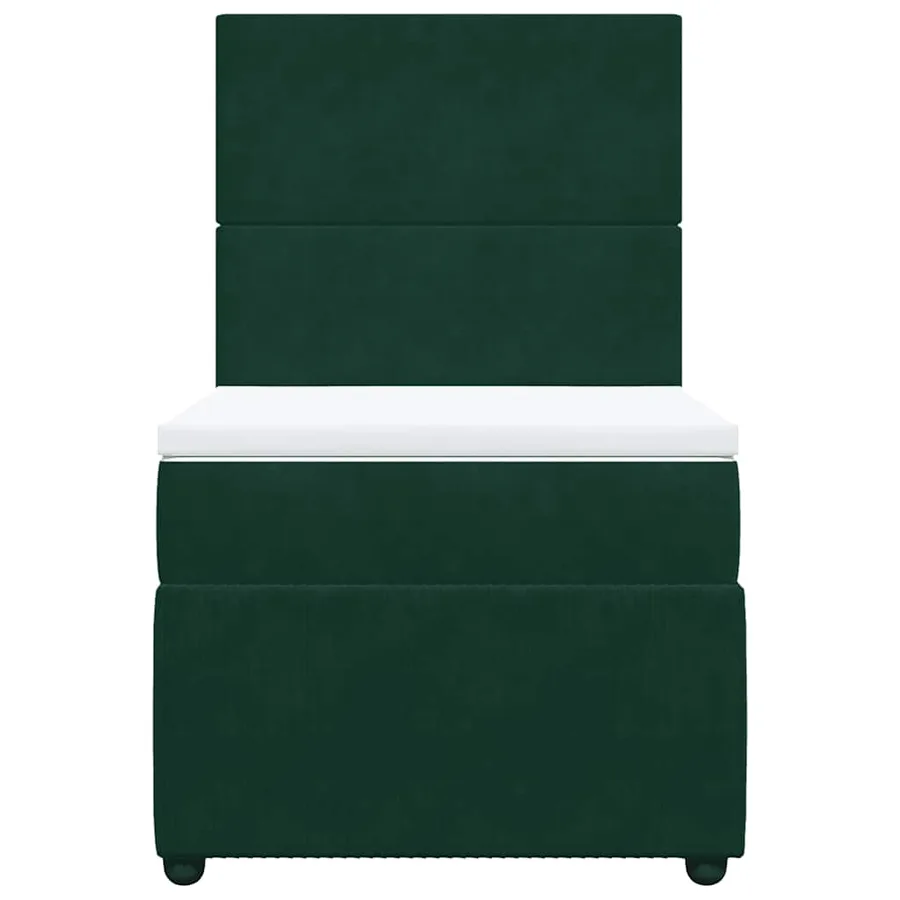 Sommier à lattes de lit avec matelas Vert foncé 100x200 cm - 4
