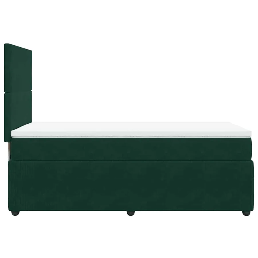 Sommier à lattes de lit avec matelas Vert foncé 100x200 cm - 5