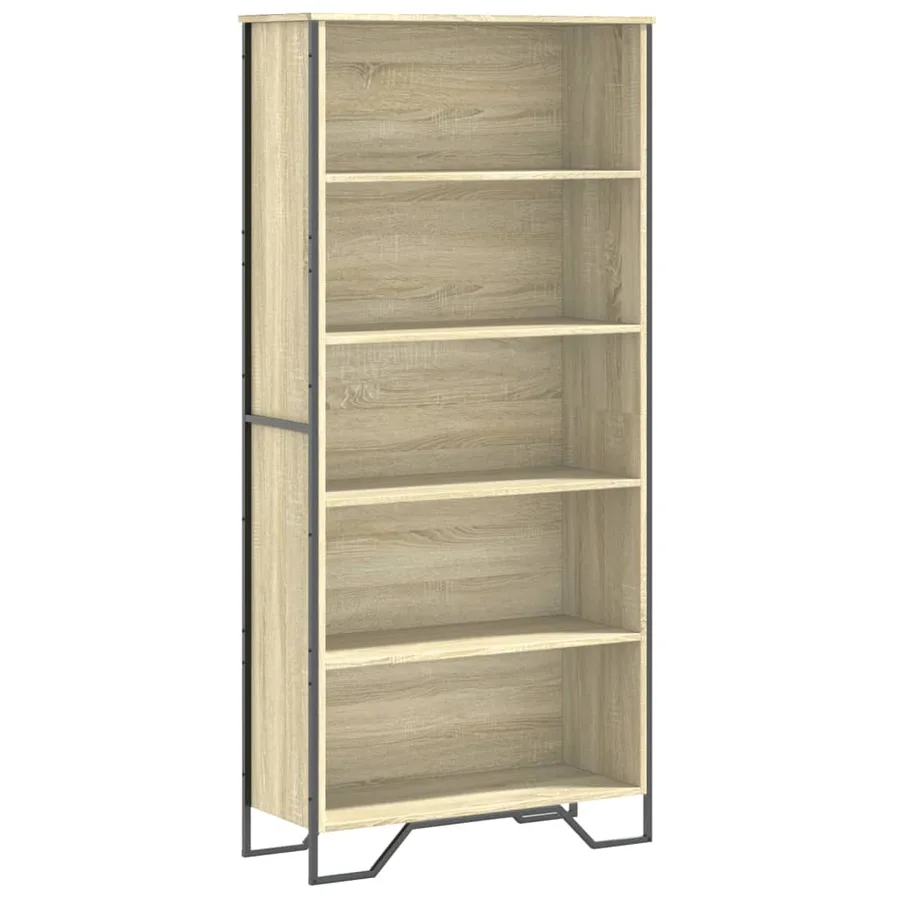 Bibliothèque chêne sonoma 80x31x169 cm bois d'ingénierie - 2