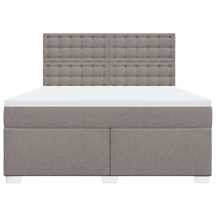 Sommier à lattes de lit avec matelas Taupe 180x200 cm Tissu - 6