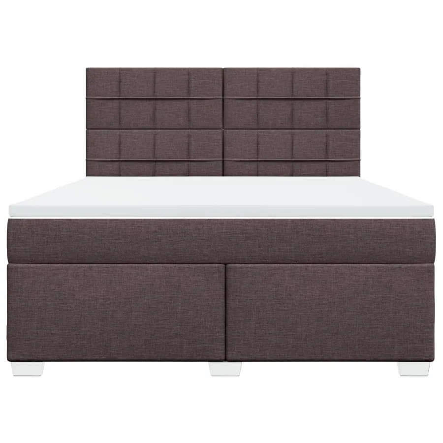 Sommier à lattes de lit avec matelas Marron foncé 180x200 cm - 6
