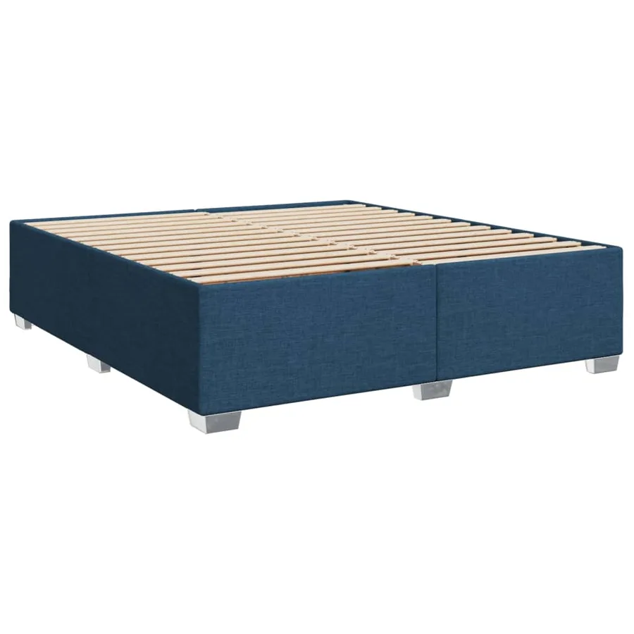 Sommier à lattes de lit avec matelas Bleu 180x200 cm Tissu - 8