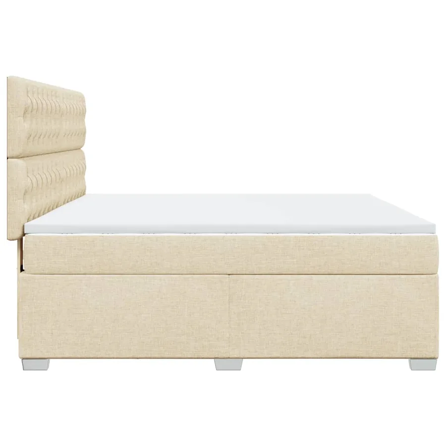 Sommier à lattes de lit avec matelas Crème 180x200 cm Tissu - 11