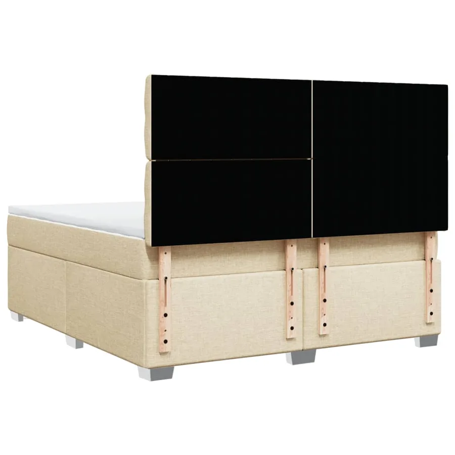 Sommier à lattes de lit avec matelas Crème 180x200 cm Tissu - 12
