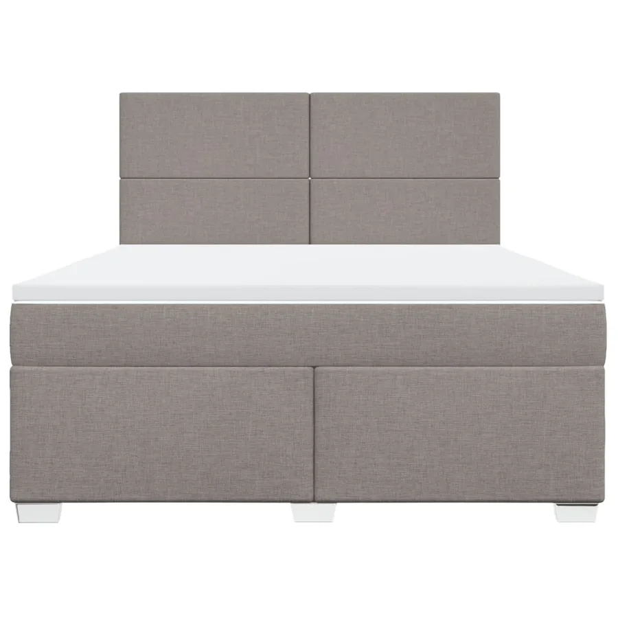 Sommier à lattes de lit avec matelas Taupe 180x200 cm Tissu - 6
