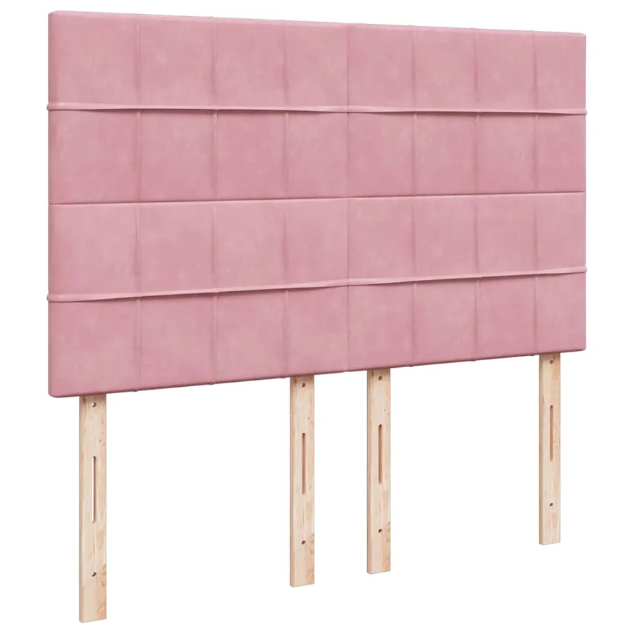 Sommier à lattes de lit avec matelas Rose 140x200 cm Velours - 7