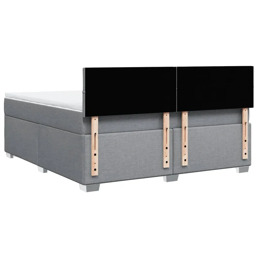 Sommier à lattes de lit avec matelas Gris clair 180x200cm Tissu - 12