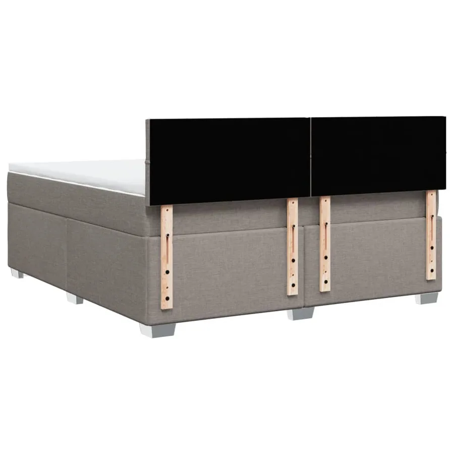 Sommier à lattes de lit avec matelas Taupe 180x200 cm Tissu - 12