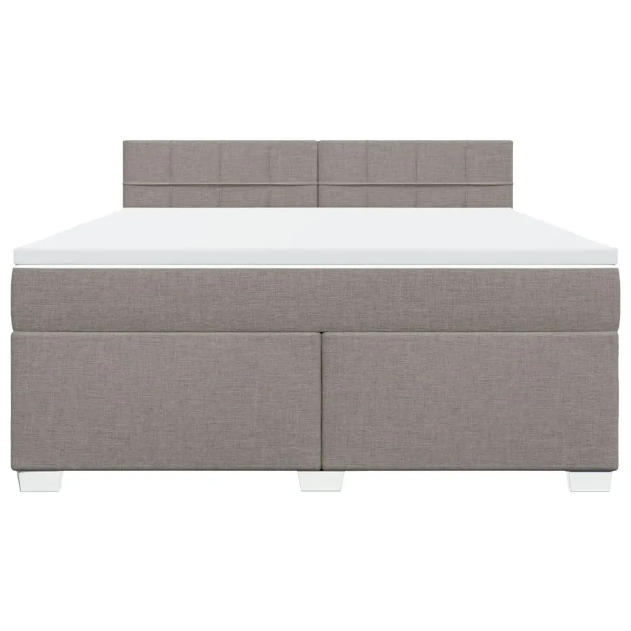 Sommier à lattes de lit avec matelas Taupe 180x200 cm Tissu - 6