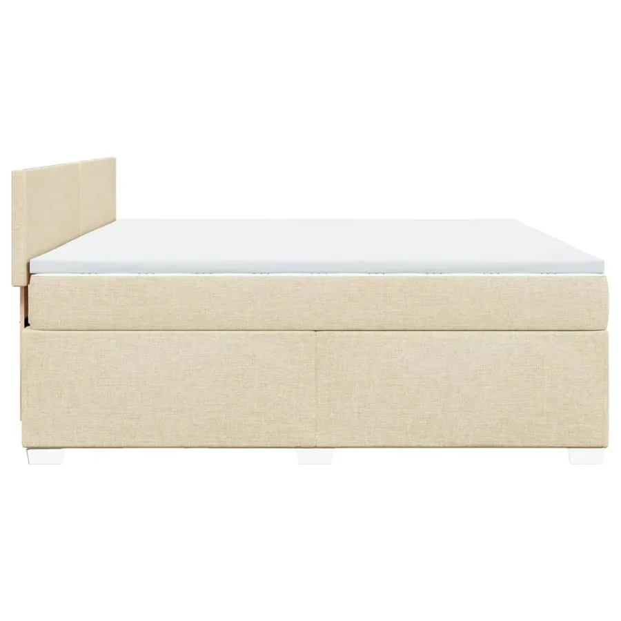 Sommier à lattes de lit avec matelas Crème 180x200 cm Tissu - 11