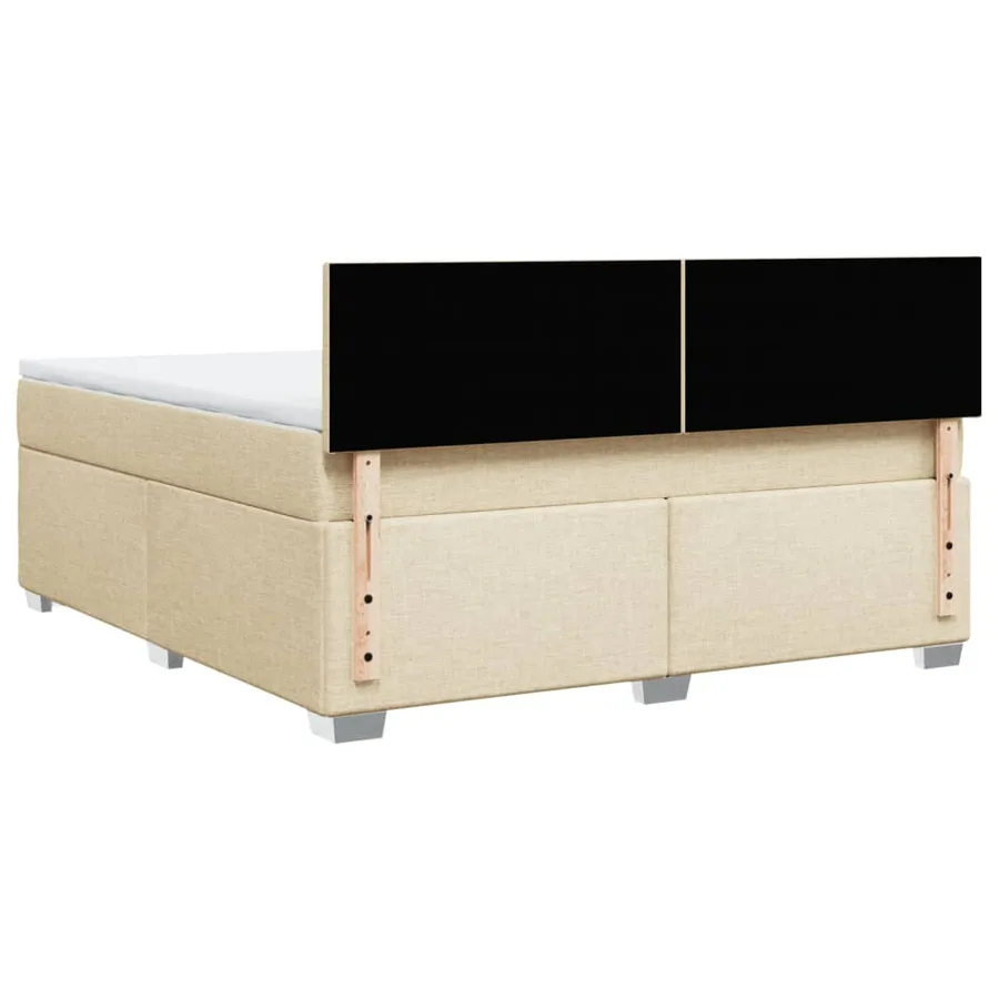 Sommier à lattes de lit avec matelas Crème 180x200 cm Tissu - 12